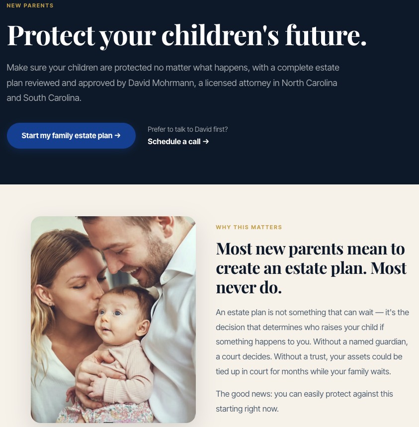 New Parents campaign page: Protect your children's future