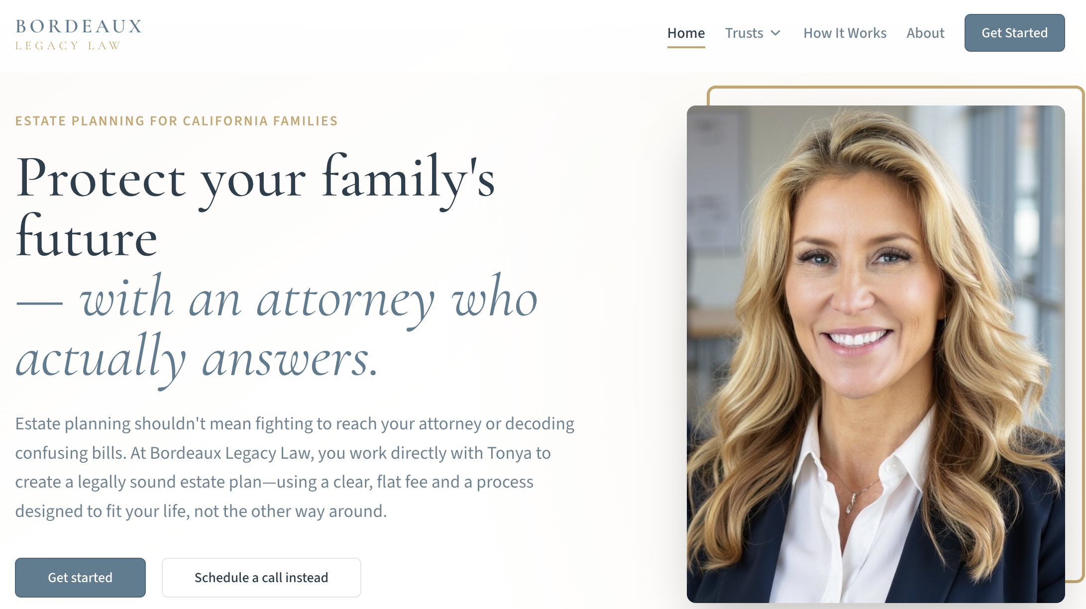 Bordeaux Legacy Law website built by DeNovo